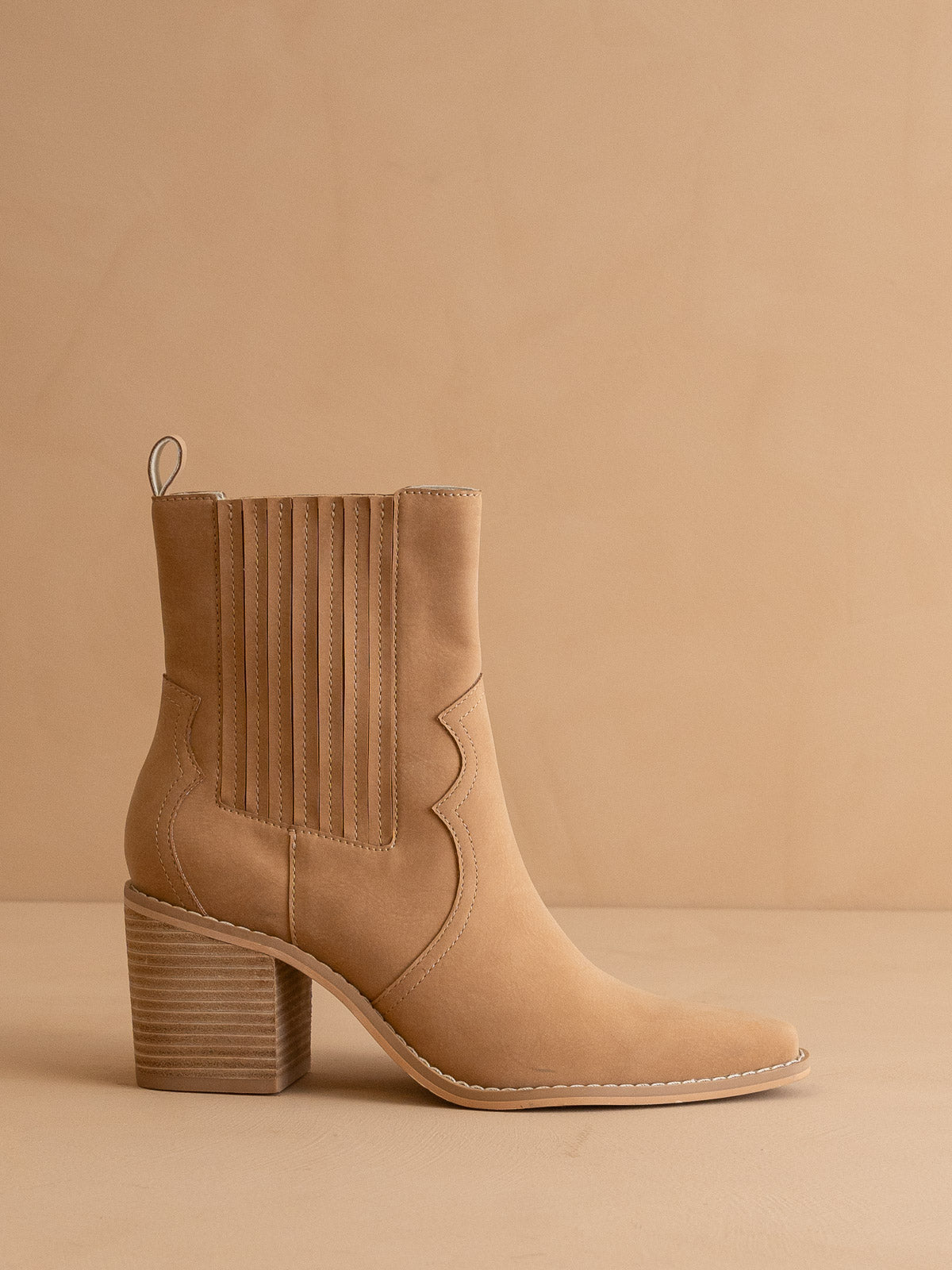 The Addison |  Camel Perfectly Paneled Western Boot