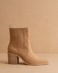 The Addison |  Camel Perfectly Paneled Western Boot