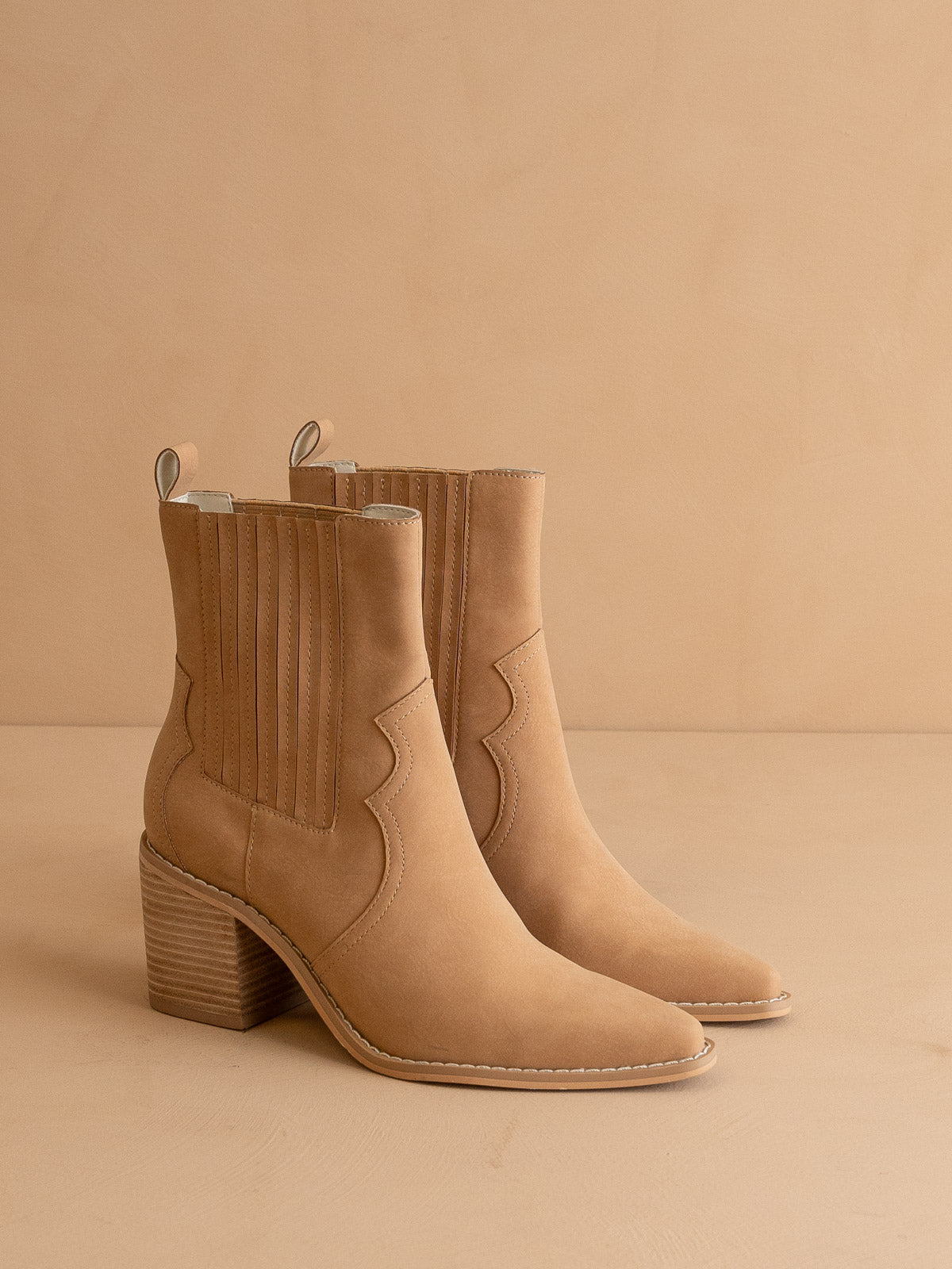 The Addison |  Camel Perfectly Paneled Western Boot