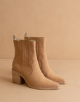 The Addison |  Camel Perfectly Paneled Western Boot