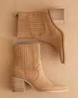 The Addison |  Camel Perfectly Paneled Western Boot