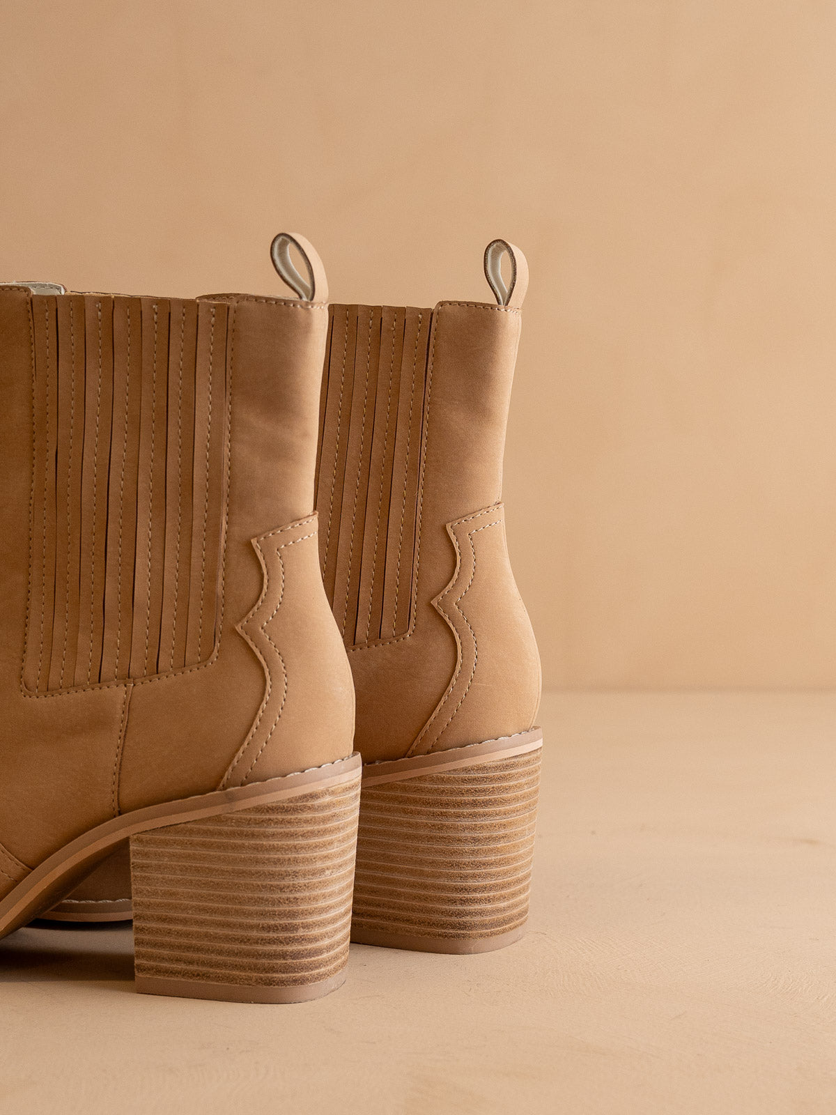 The Addison |  Camel Perfectly Paneled Western Boot