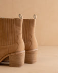 The Addison |  Camel Perfectly Paneled Western Boot