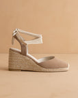 The Alondra | Cedar Wood Lace Up Espadrille Wedge