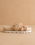 The Alpine | Camel Faux Shearling Sandals