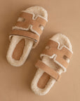 The Alpine | Camel Faux Shearling Sandals