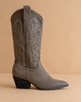 The Amaya | Charcoal Classic Western Boot