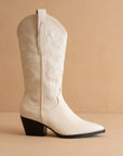 The Amaya | Off White Classic Western Boot