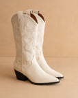 The Amaya | Off White Classic Western Boot