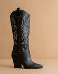 The Ashton | Black Cowboy Boot with Flaire