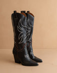 The Ashton | Black Cowboy Boot with Flaire