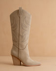 The Ashton | Taupe Cowboy Boot with Flaire