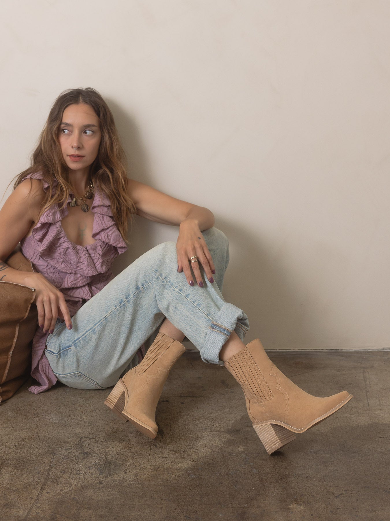 The Addison |  Camel Perfectly Paneled Western Boot