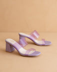The Bagan | Lavender Transparent Sandal Heel