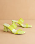 The Bagan | Lime Transparent Sandal Heel