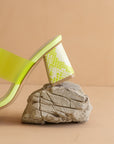 The Bagan | Lime Transparent Sandal Heel