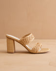 The Barbara | Wheat Woven Double Band Heel