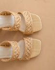 The Barbara | Wheat Woven Double Band Heel