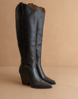 The Barcelona | Black Knee High Western Boot