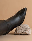 The Barcelona | Black Knee High Western Boot