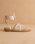 The Blaze | Beige Lace-Up Sandal