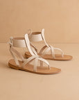 The Blaze | Beige Lace-Up Sandal