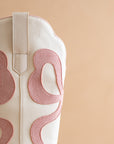 The Bowie | Pink Western Boot with Pink Inlay