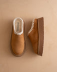 The Brandi | Camel Platform Cozy Mule Slipper