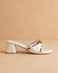 The Breda | White Sweet low heel sandal