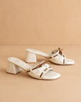 The Breda | White Sweet low heel sandal