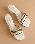The Breda | White Sweet low heel sandal