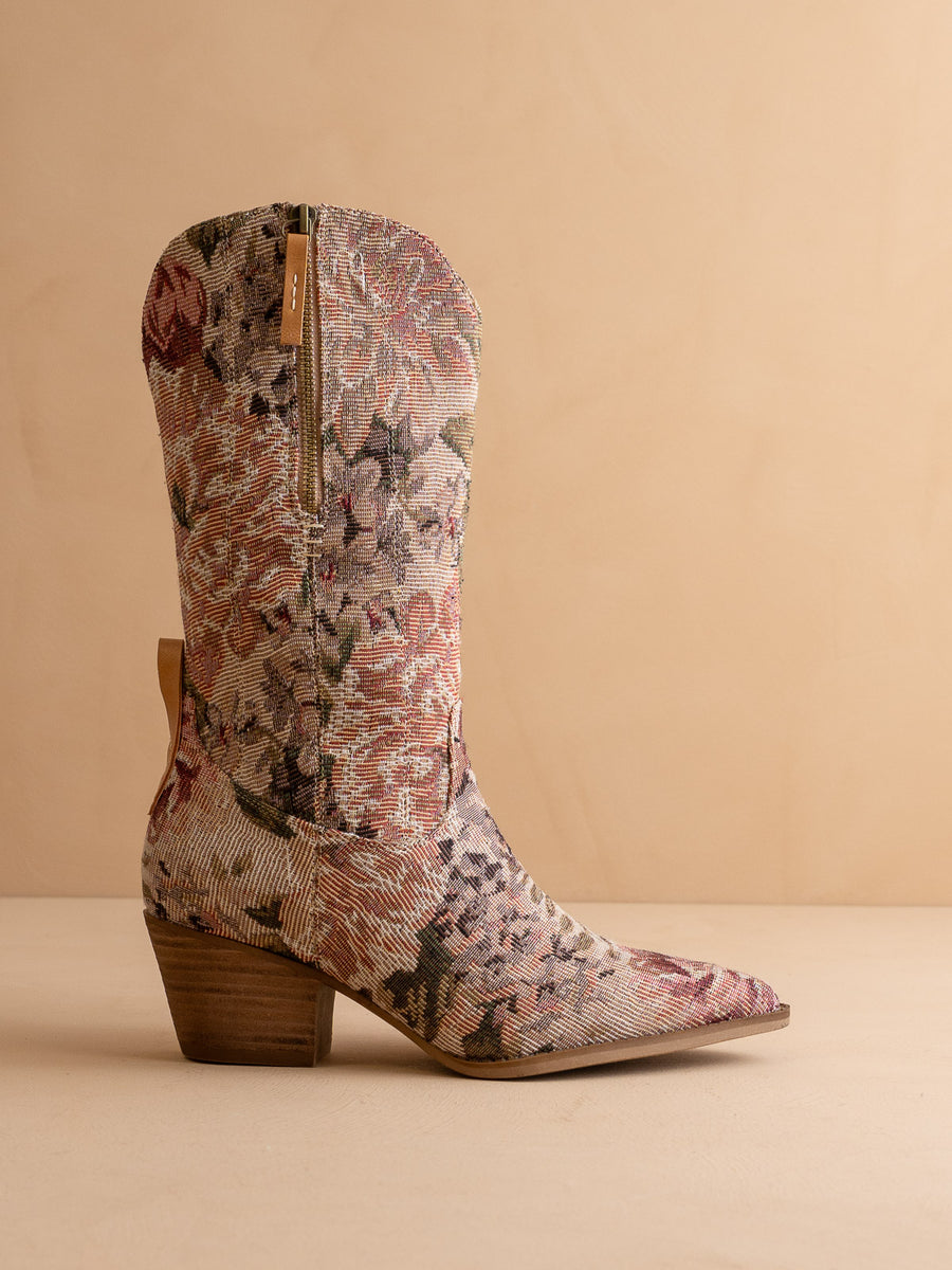 The Brilee | Mauve Tapestry Western Boot – Oasis Society x Free