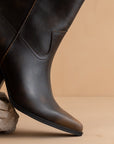 The Brooks | Coffee Two Toned Western Bootie