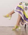 The Bagan | Lime Transparent Sandal Heel