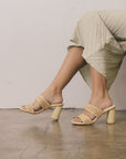 The Barbara | Wheat Woven Double Band Heel