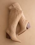 The Collins | Almond Pointed Toe Western Knee Boot