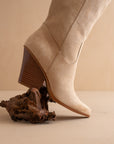 The Collins | Almond Pointed Toe Western Knee Boot