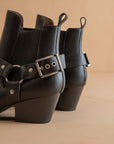 The Colt | Black Motorcycle Bootie