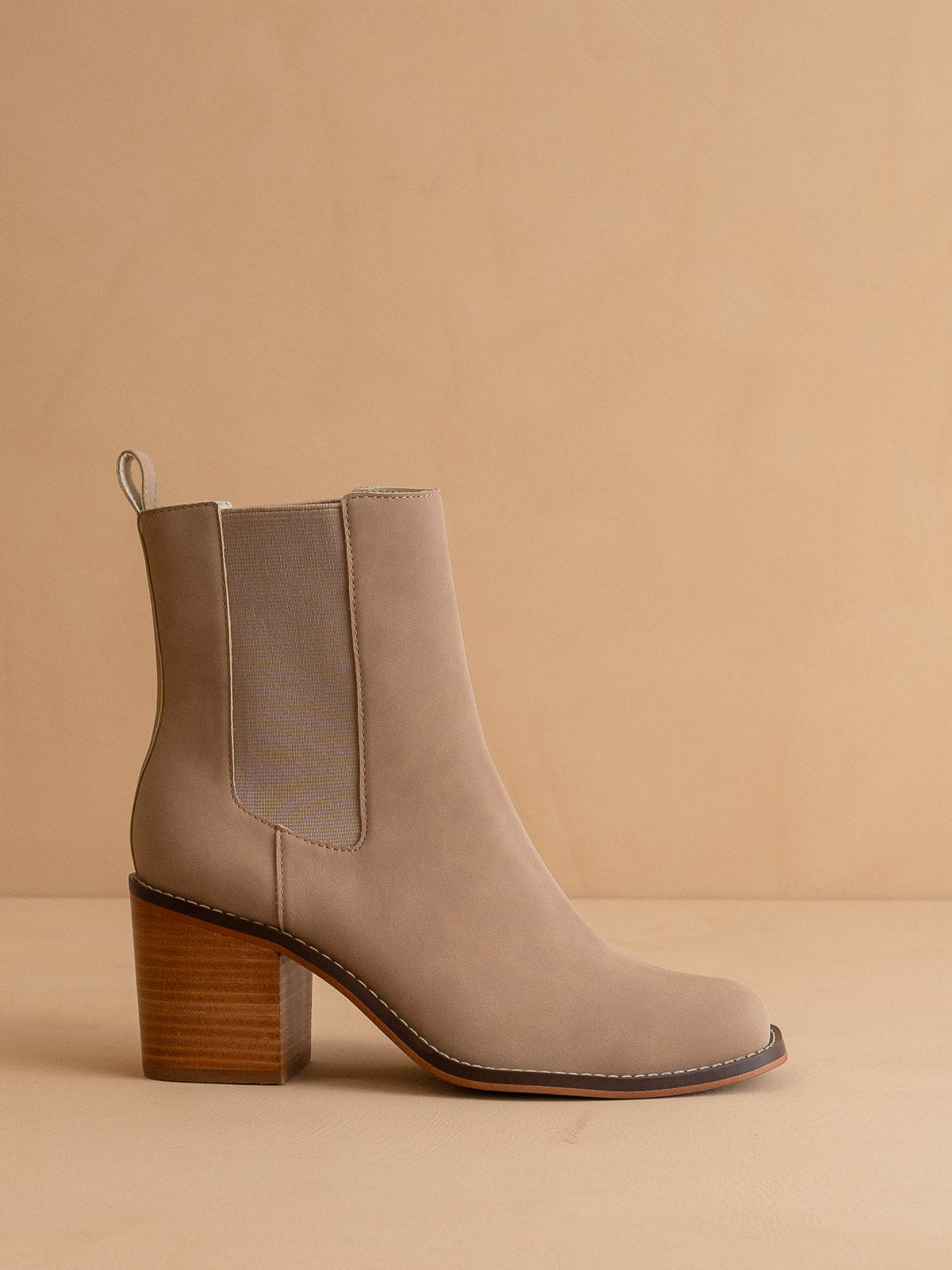The Dakota | Cedar Wood Heeled Chelsea Bootie