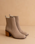 The Dakota | Cedar Wood Heeled Chelsea Bootie