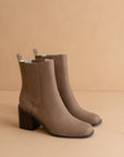 The Dakota | Dark Taupe Heeled Chelsea Bootie