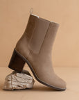 The Dakota | Dark Taupe Heeled Chelsea Bootie