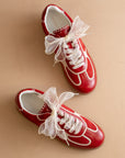 The Dalia | Cherry Lace Up Sneaker