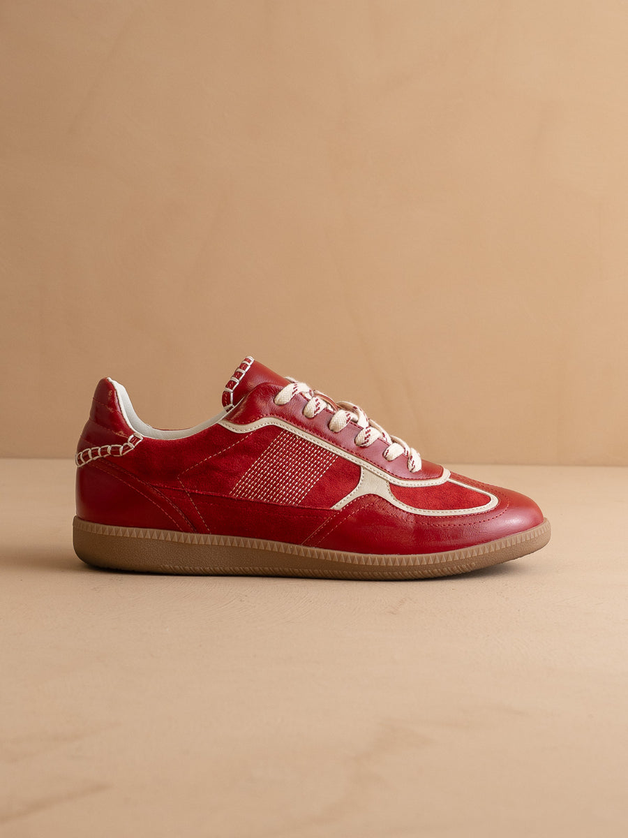 The Dalia | Cherry Lace Up Sneaker – Oasis Society x Free Soul Co.