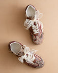 The Dalia | Mauve Tapestry Lace Up Sneaker