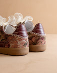 The Dalia | Mauve Tapestry Lace Up Sneaker