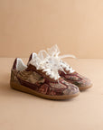 The Dalia | Mauve Tapestry Lace Up Sneaker