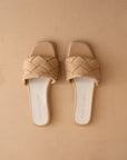 The Darla | Almond Woven Slide Sandal