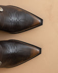 The Dixie | Coffee Western Inspired Mule With Buckle Detail