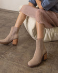 The Dakota | Cedar Wood Heeled Chelsea Bootie